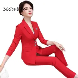 Oversize 5XL Women Formal Uniform Design Pantsuits Autumn Winter Professional OL Styles Ladies Business Blazers Set Trousers Set