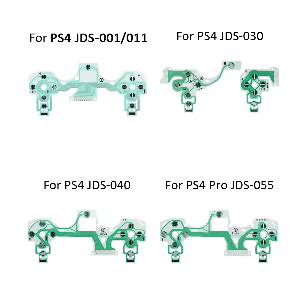 Проводящая пленка контроллера JDS 050 040 030 010, кабель с ручкой, кнопка, пленка для клавиатуры для Sony Playstation 4 PS4 Pro Slim Dualshock