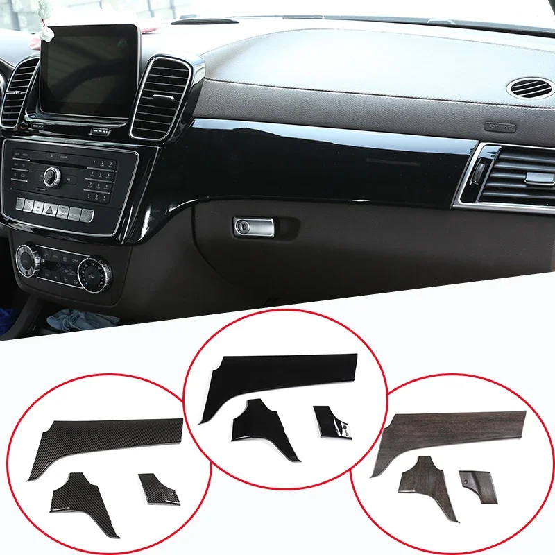 ABS Plastic Car Interior Center Console Protection Panel Cover Trim Accessory For Mercedes Benz GLE 350 GLS 400 Class 2016-2019