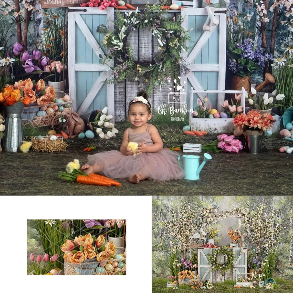 

Easter Theme Photography Backdrops Cottontail Stand Grass Bottom Kids Baby Cake Smash Photocall Decor Child Adult Birthday Decor