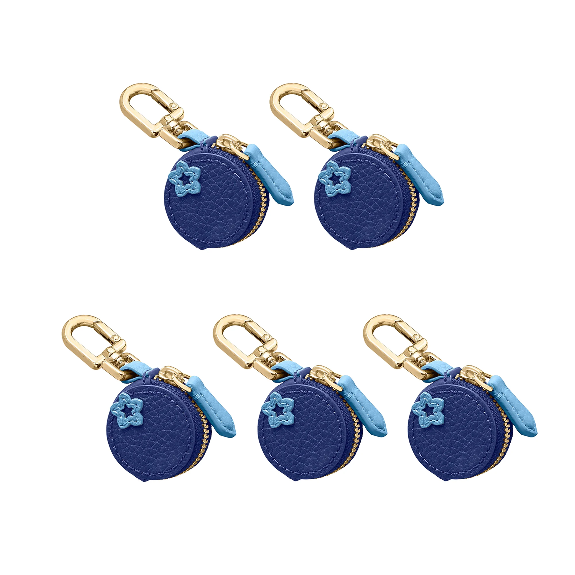 Mehrteiliges Set - Mini Niedlicher Blaubeer-Frucht-Anhänger Geldbörse Schlüsselanhänger Modischer PU-Leder-Anhänger Kleine Tasche Geschenk für Frauen – Detail 12