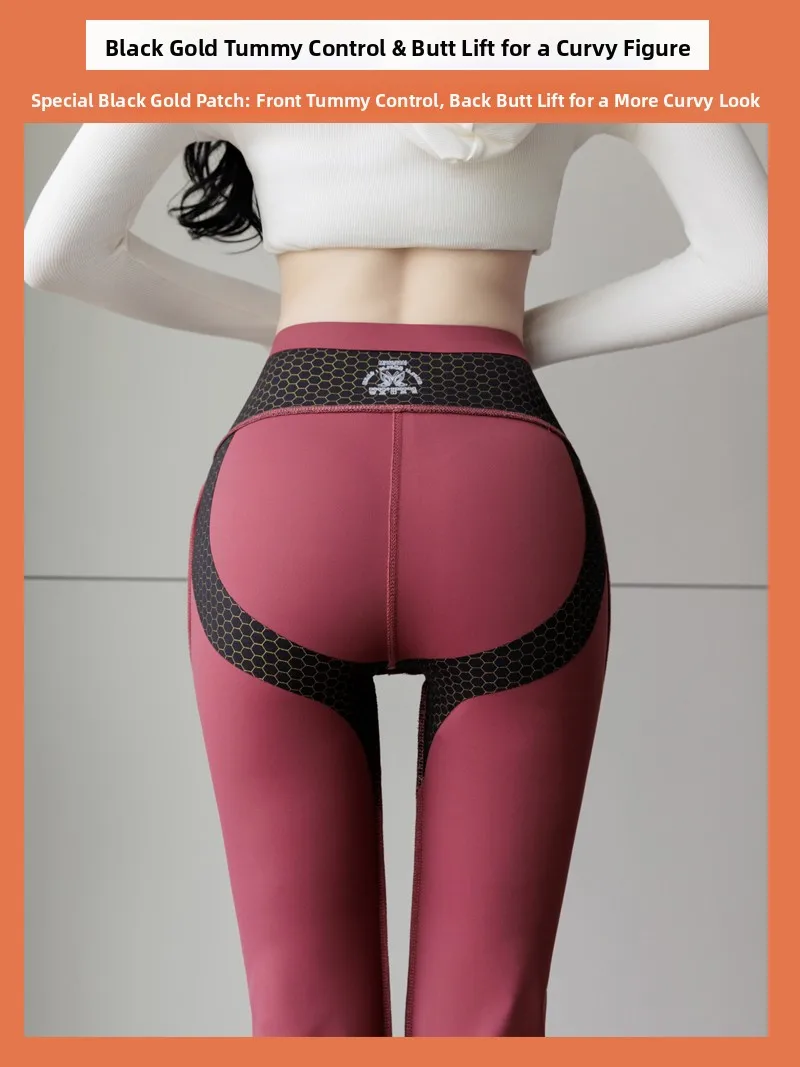 Cintura alta sino bot calças de yoga das mulheres outono 2025 novo sle controle de barriga levantamento de bunda tamanho grande ket calças compridas