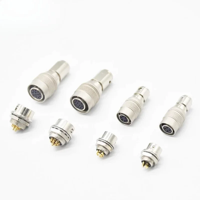 HRS 4 6 7 10 12 Pin Self-locking Plug Socket Industrial Camera Connector Compatible with Hirose HR10A-7P-6S Aviation Connector