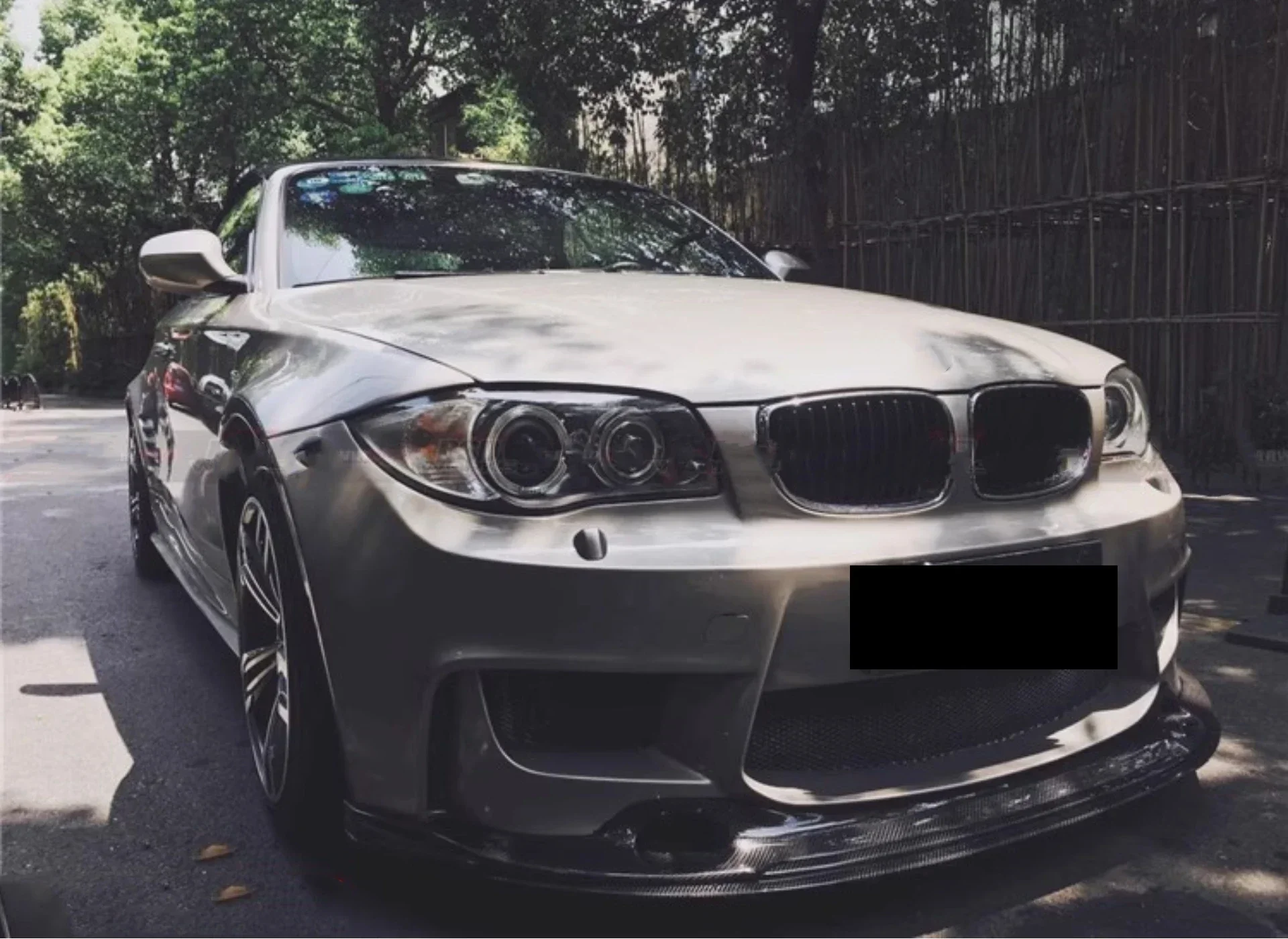 

for 1 Series E82 E88 120 Convert 1M Wide Kit Car Accessories Front Rear Bumper Wheel Eyebrow Side Skirt Fender