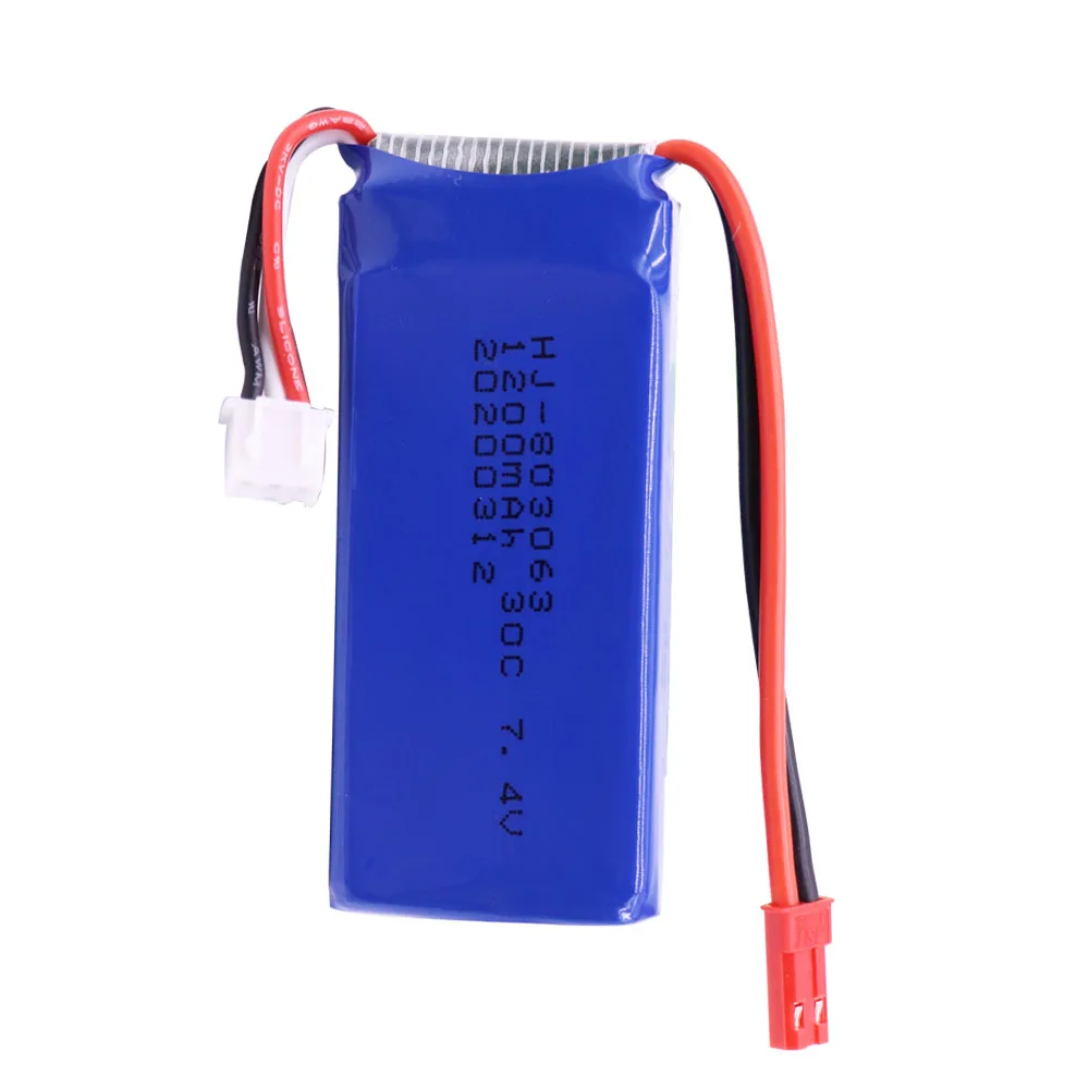 Batería y cargador de equilibrio para Dron cuadricóptero Yizhan Tarantula X6 H16 WLtoys V666 V262 V323, 803063, 2S, 7,4 V, 1200mAh