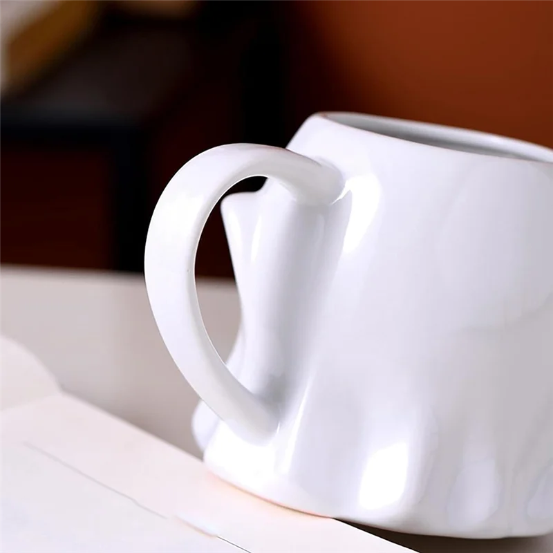 

HLZS- Coffee Cup Ghost Mug 3D Cute Ghostface For Halloween Coffee Milk Tea Lover White