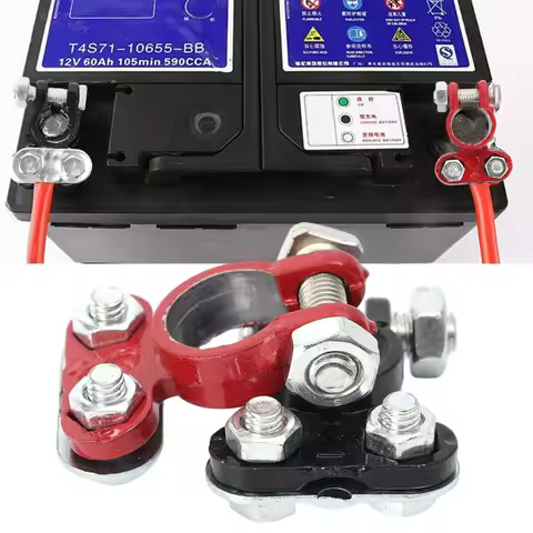 2Pcs Car Battery Terminal Connectors Car Battery Terminal Positive Negative Battery Connectors for RV Accessories Automotive