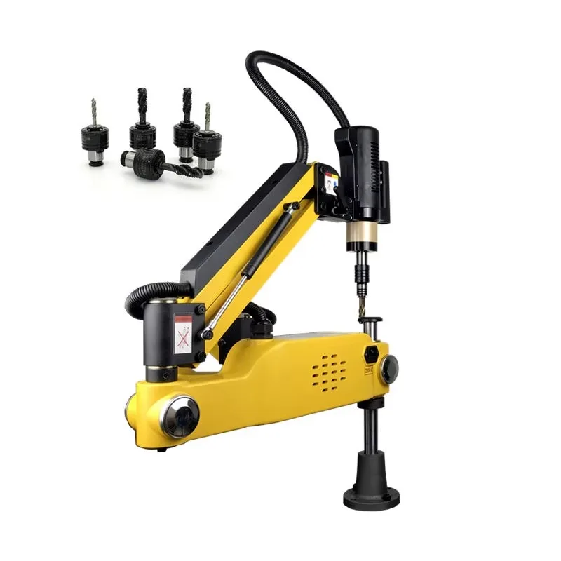 M2-M12 CE Electric Servo Motor Tapping Machine Easy Arm Threading Tool with Chucks - Drill Press for Precision Hole Tapping