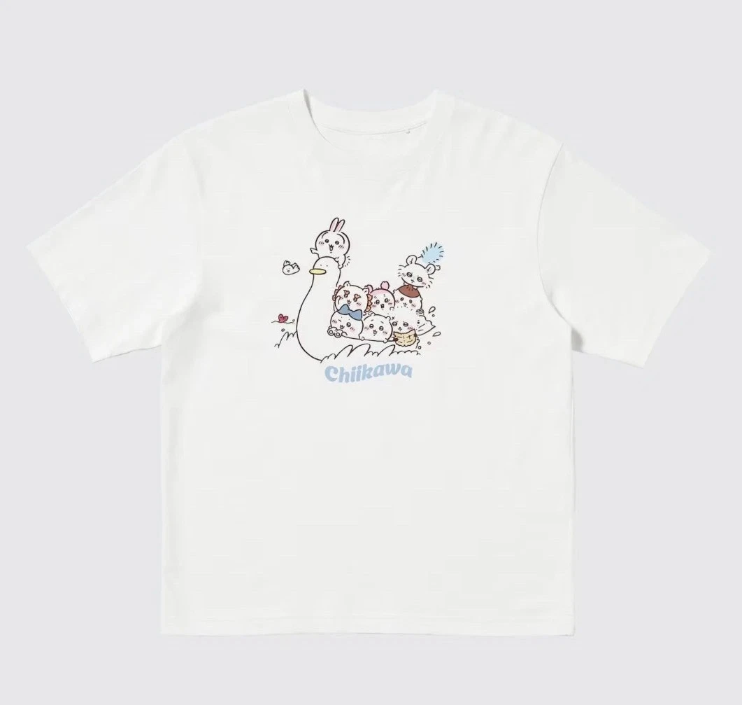 Chiikawa Movie Graphic Tee Unisex Kawaii Japanese Anime Short Sleeve Casual Streetwear Fashion Tops