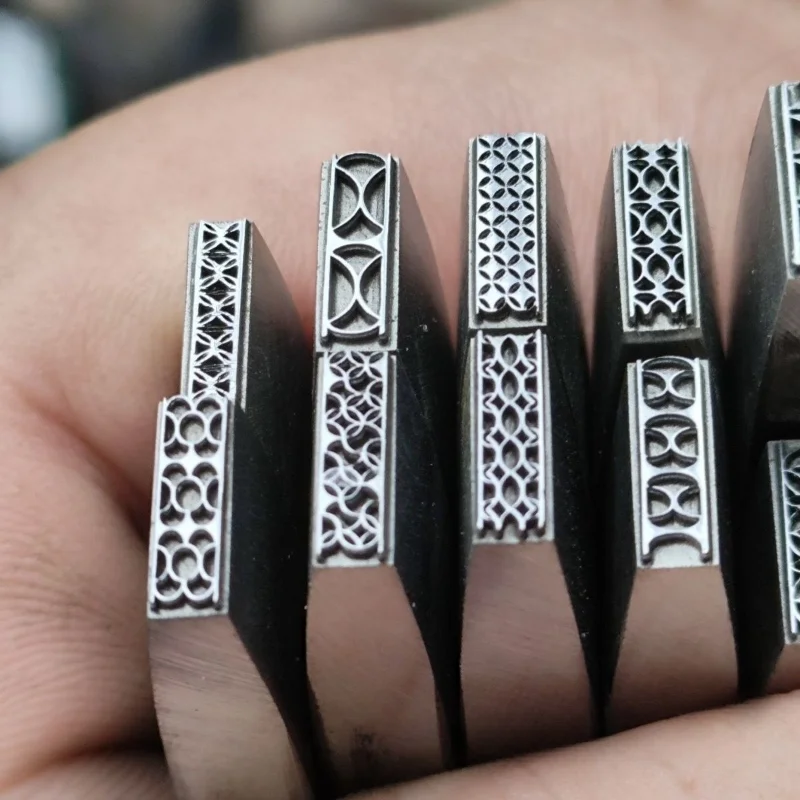 3x9mm Edge Pattern Jewelry Stamping Tool Bracelet Logo Making Tool Metal Stamp Steel Punch Craft Leather Silver Carving Design