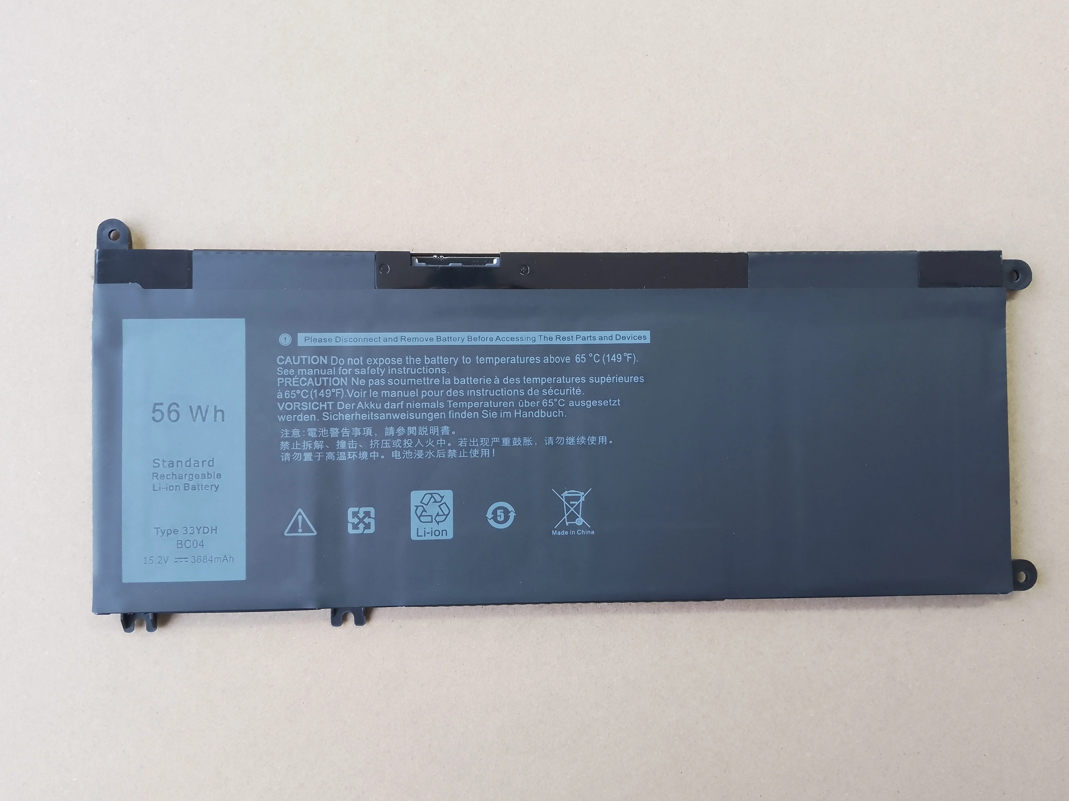 33YDH  Battery for Dell Inspiron 17 7000 7778 7773 15 7577 G3 3579 3779 G5 5587 G7 7588 Latitude 13 3380 14 3490 15 3590 3580 view 2