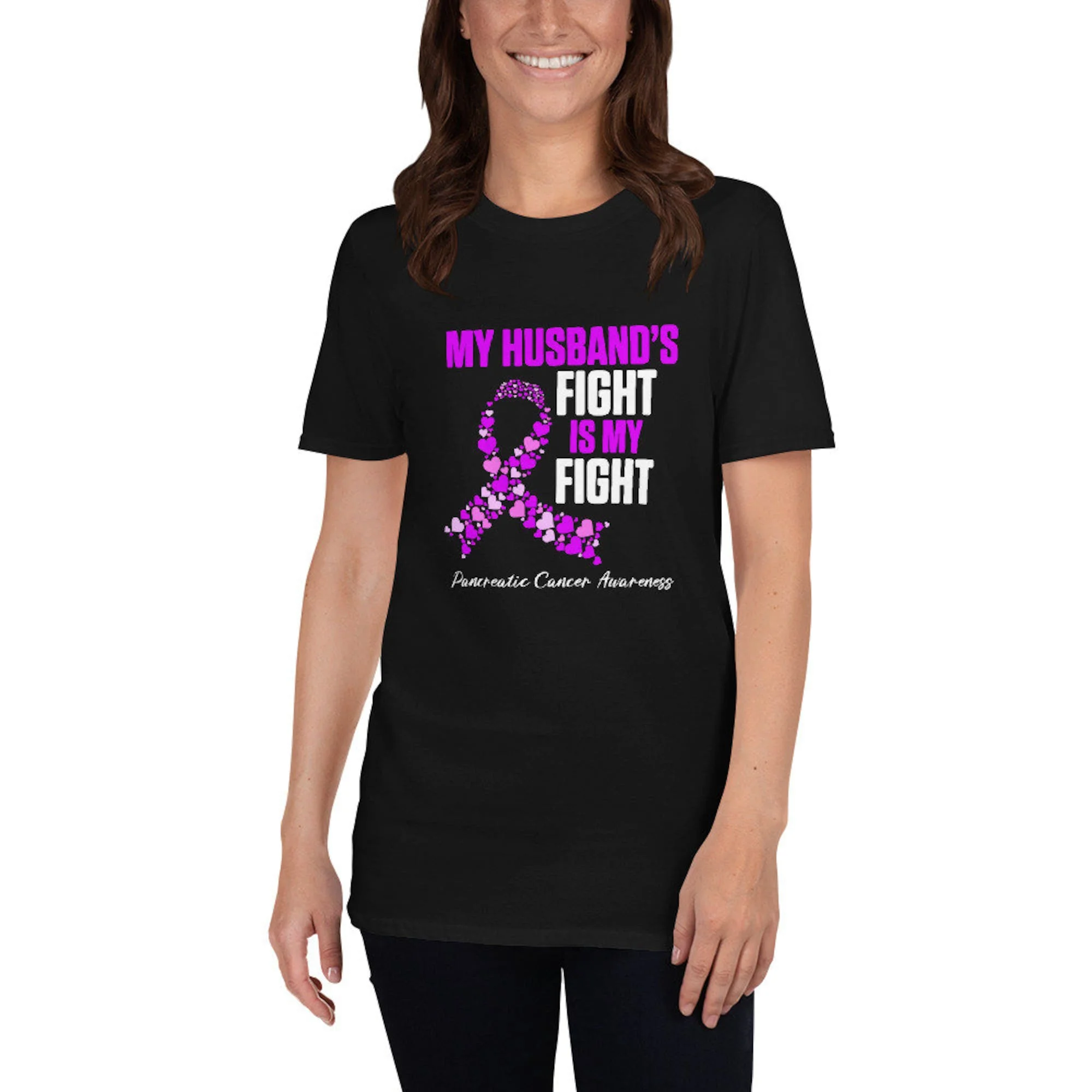 My Husband Fights Pancreatic Cancer T Shirt