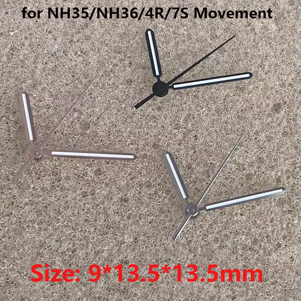 

Hands NH35 Green Luminous Watch Hands for NH35 NH36 4R 7S Movement Modified Watch Pointers 9*13.5*13.5mm 3Pins Needles Set