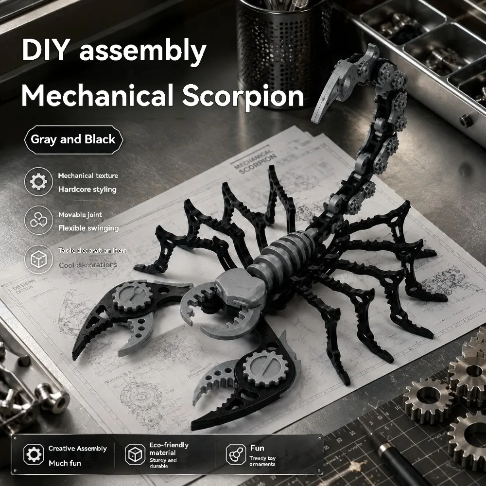 DIY Assembly Mechanical Scorpion Model - Movable Joints Boy Trend Desktop Decoration Gift