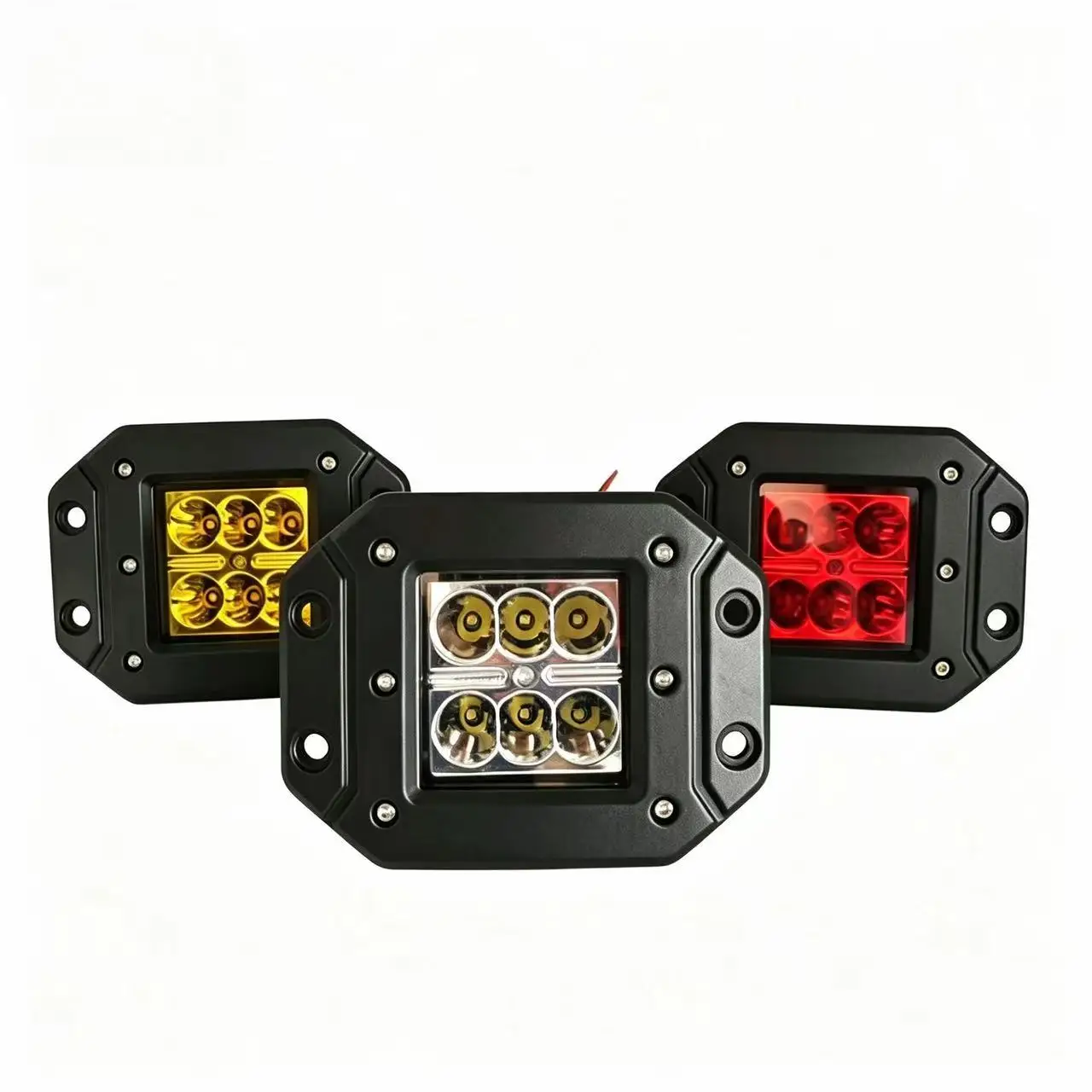 LED Work Light Pod Flush Mount Off Road Driving Fog Light 12V-60V 5" Inch Spotlight Light for UTV ATV SUV Truck Bumper 1/2pc