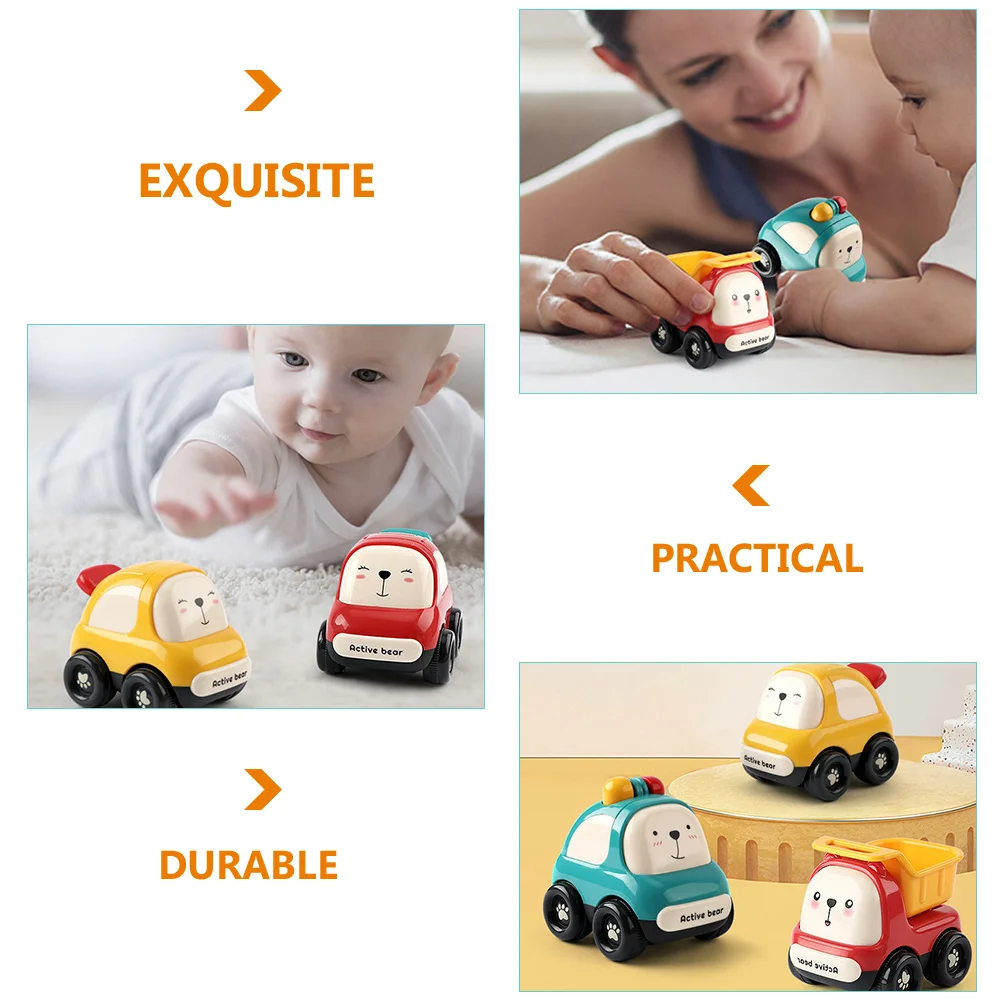 3 Pcs FRICTION CAR Police Toy Kids Infant Toddler Construction Vehicle Baby Plastic Boy Toys Newborn