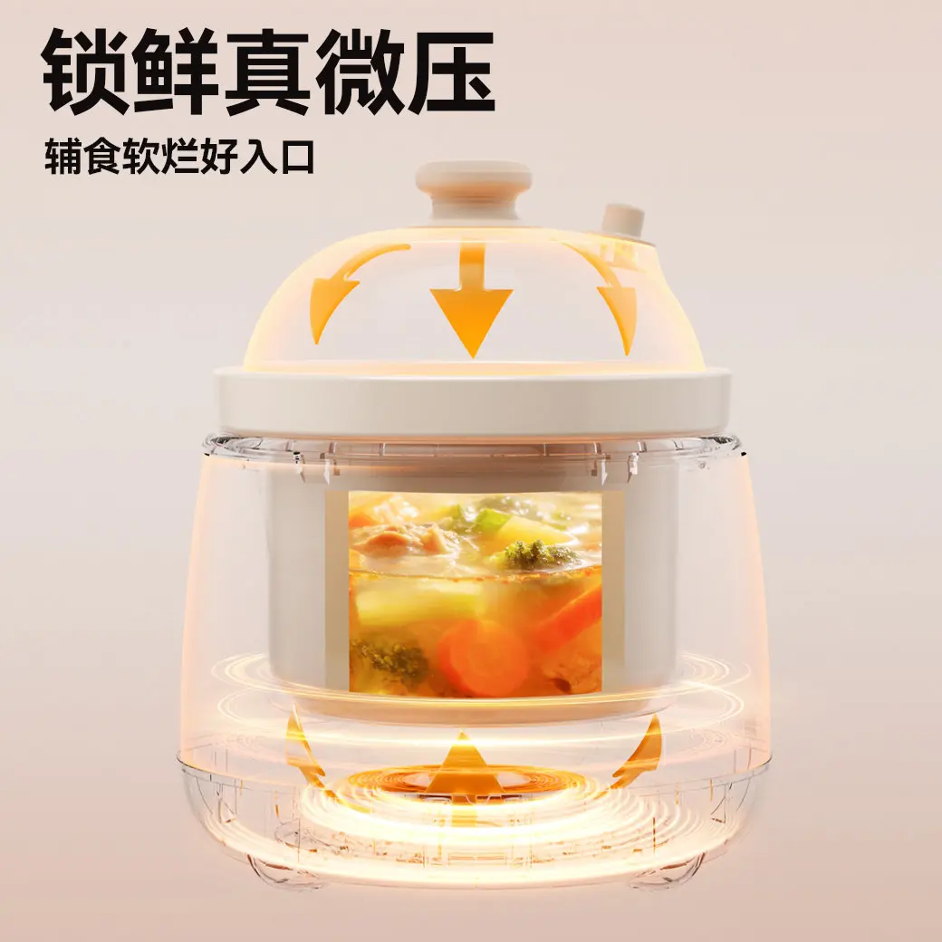 Micro Pressure Ceramic Stew Pot with Timer for Multi-month Baby, Rice Oil, Porridge & Soup