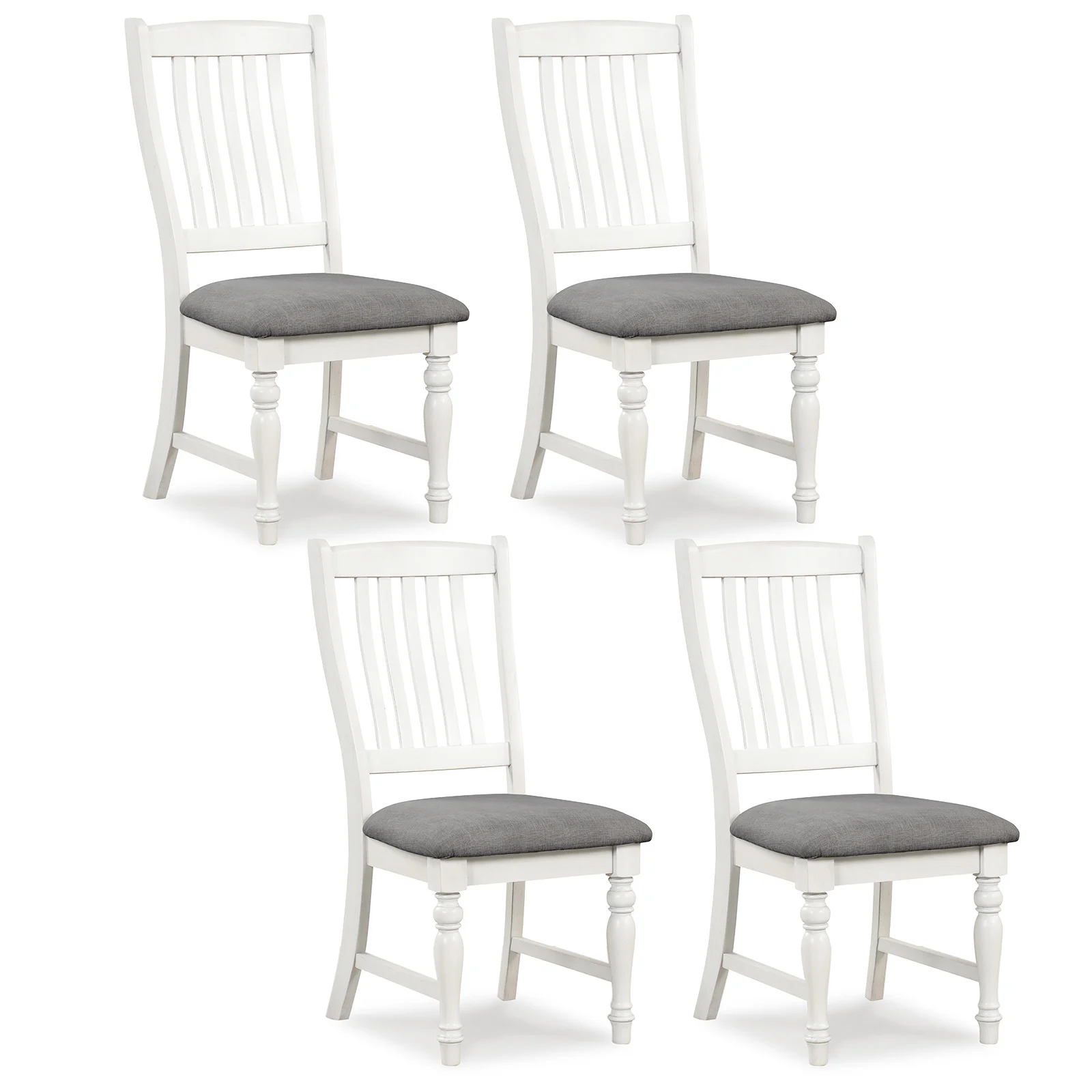 Set of 4 Dining Chairs with Solid Wood Legs & Padded Seat Kitchen Side Chair