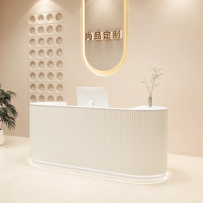 Cashier Table Reception Salon Modern Counter Receptionist Front Desk Lectern Simple Beauty Institute Recepcja Tables Reseption