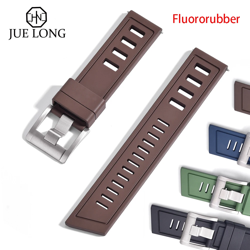 New Design Fluororubber FKM 20mm 22mm Watch Strap Waterproof Quick Release Watchbands For Each Brand Diving Watches