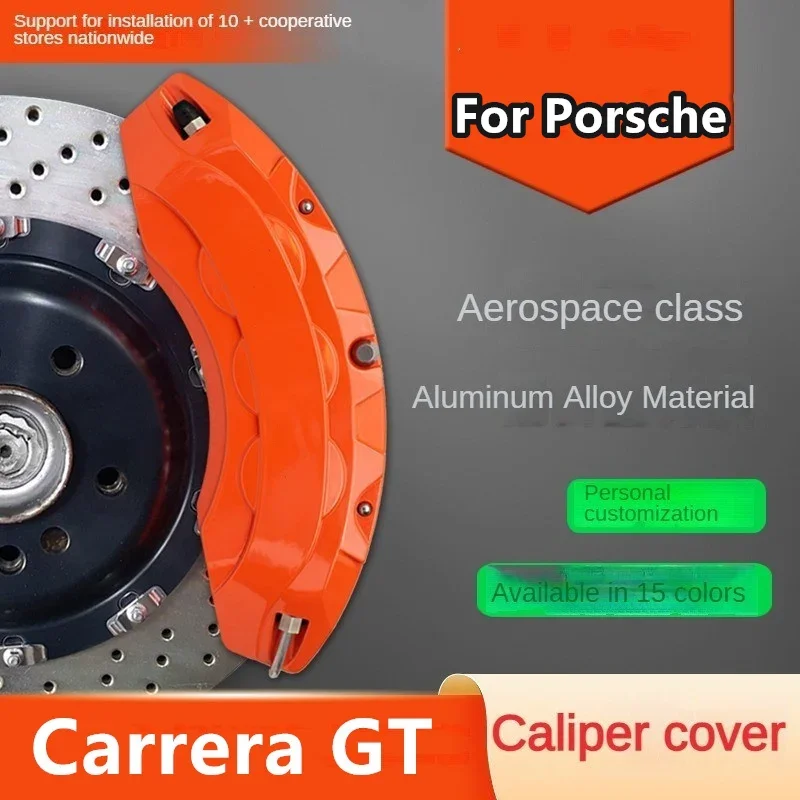 For Porsche Carrera GT Car Brake Caliper Cover Front Rear 3D Aluminum Metal Kit Fit 5.7L 2005 2004 2005