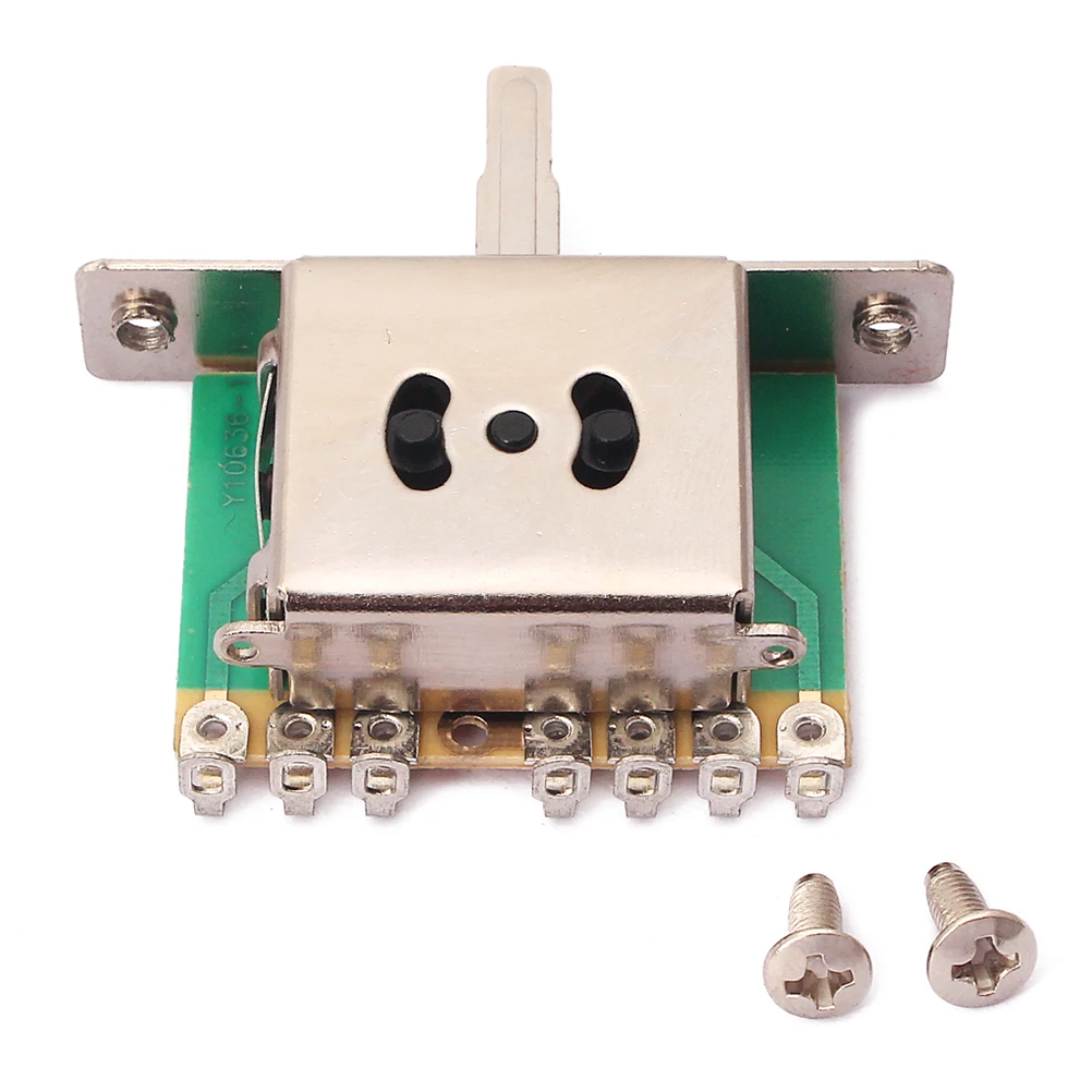 

Golden Hat Aluminum Alloy Pickup Selector for Guitar 5 Way with Tip Switch Simple Bass