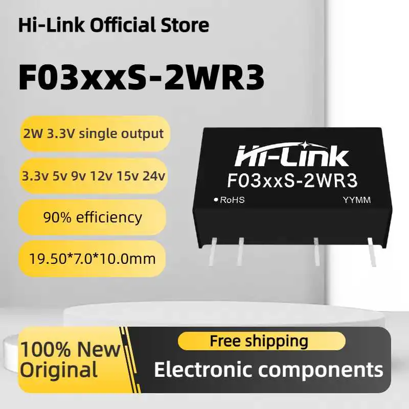 

Hilink Offical F0305S-2WR3 F0312S-2WR3 Mini 2W 5V 9V 12V 15V 24V 0.4A DC DC Converter F0303S-2WR3 Power Supply Module Smart Home