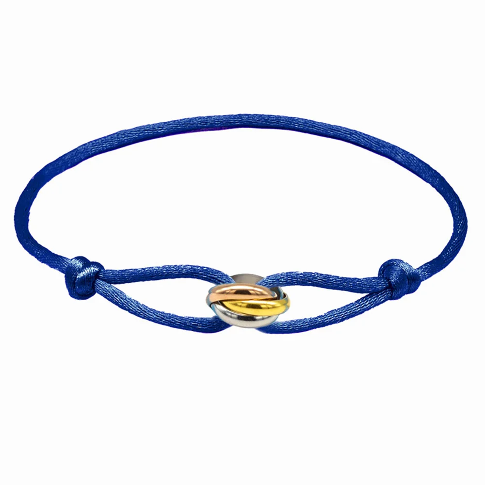 Luxuriöses Unisex-Armband, 3, Metallschnalle, Handkette, verstellbares Herren-Seil-Armband für Damen, Schmuck, Geschenke