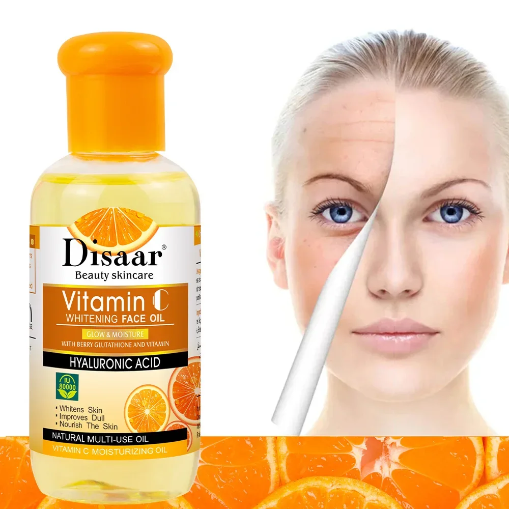 Disaar Vitamin C Face Care Oil Massage Soothing Tighten Moisturize Skin Multi-use Whitens Skin Improve Dull Skincare Oil