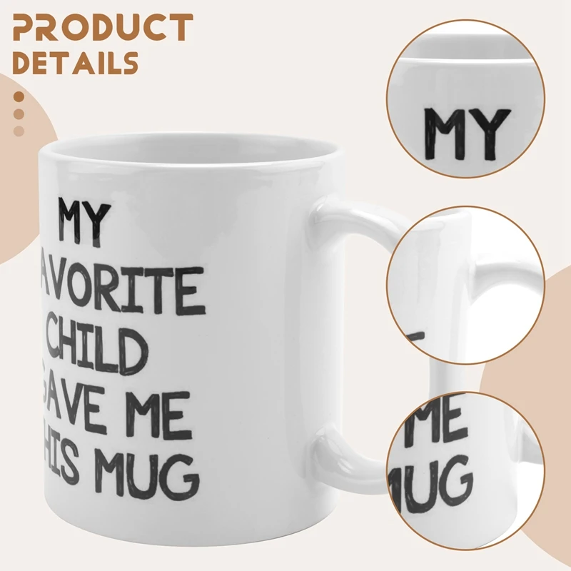 WISH My Favorite Child Gave Me This Funny Coffee Mug - Лучшие рождественские подарки для мамы и папы - идея подарка на Рождество Gag From Daughter, Son