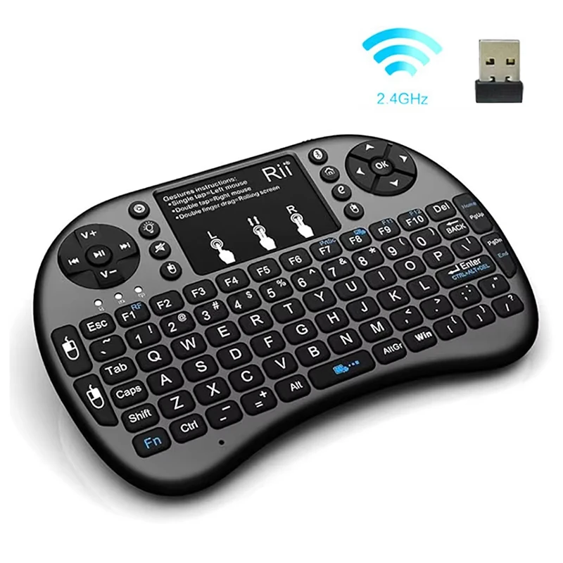 Bluetooth Wireless I8 Mini Keyboard Backlit 2.4G USB English with Touchpad Air Mouse Remote Control Touchpad For Android TV Box