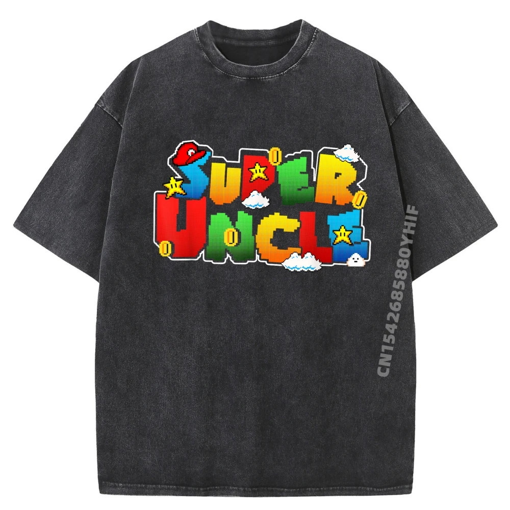 

Геймер Супер дядя, забавные подарки на день отца для дяди, футболка с рисунком, мужская одежда с принтом, забавная стираная рубашка