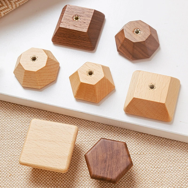 Multifarious Wood Knobs Round kitchen cabinet handles Dresser Drawer Knobs Store Kitchen Cabinets Pulls Furniture handles