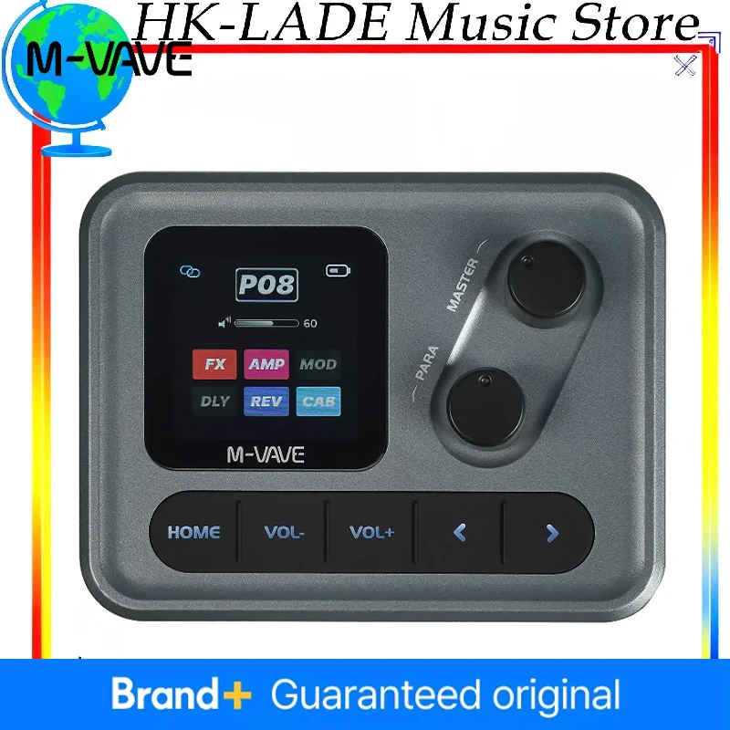 

M-VAVE Pocket AMP Portable Guitar Effects Pedal 1.54" LCD Drum Machine/7s Loop Multi-Effects Processor for Guitar/Bass Recording