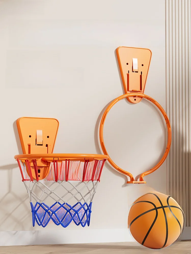 Canasta de Baloncesto Plegable para Interiores, Aro de Baloncesto Infantil, Marco de Tiro para el Hogar, Estilo Colgante de Pared, Canasta Pequeña Silenciosa