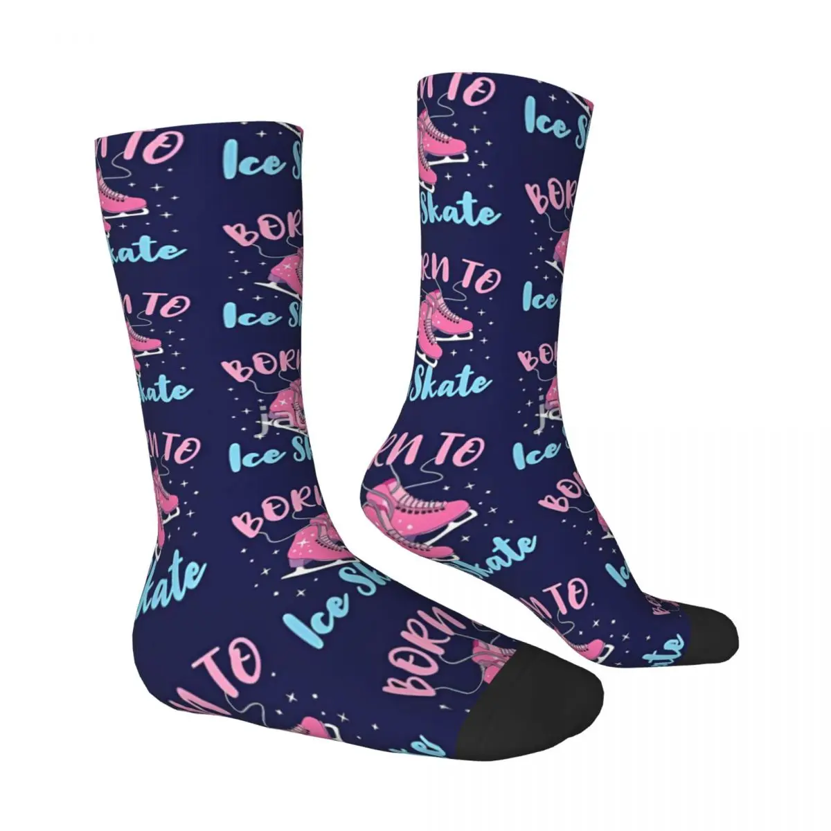 Born To Figure Ice Skating Sport Socks Male Mens Women Spring Stockings Harajuku