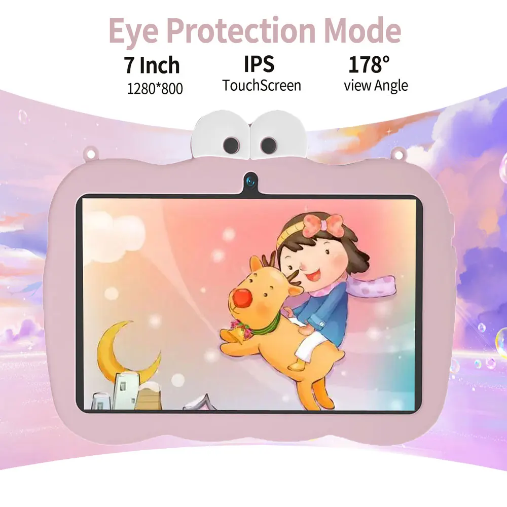 7.0-inch Kids Tablet Android 13 system, 4GB+64GB, Parent Mode, Dual Cameras 2MP+5MP, For Learning and Education,
