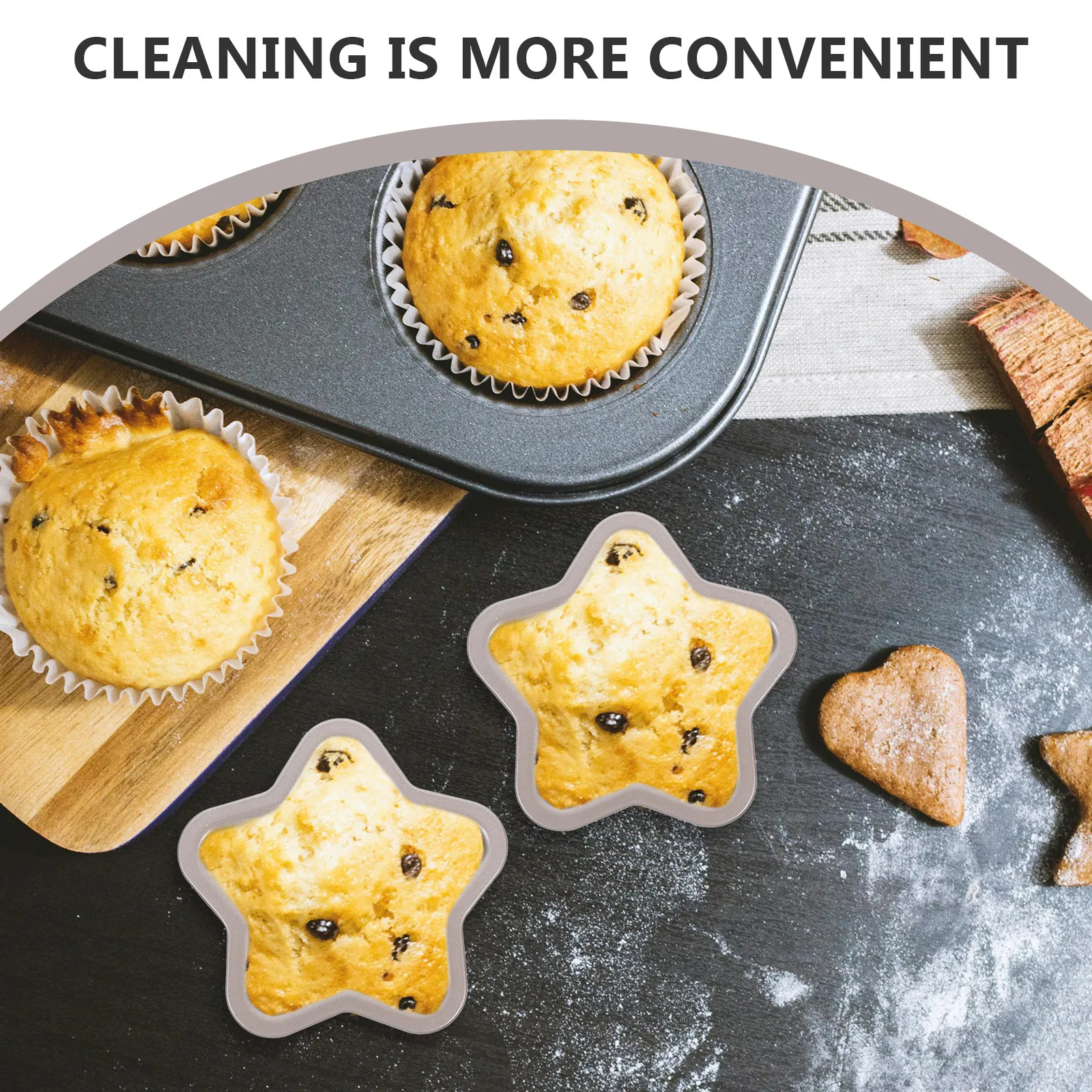 2Pcs Cake Mold Nonstick Star Shaped Baking Pan DIY Dessert Mold Home Bakery Tool Carbon Steel Baking Molds Loaf Pan