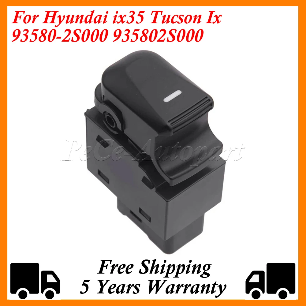 935802S000 For Hyundai IX35 TUCSON IX 2009-2015 Console Control Switch Button 93580-2S000 Window Switch Assembly View Switch