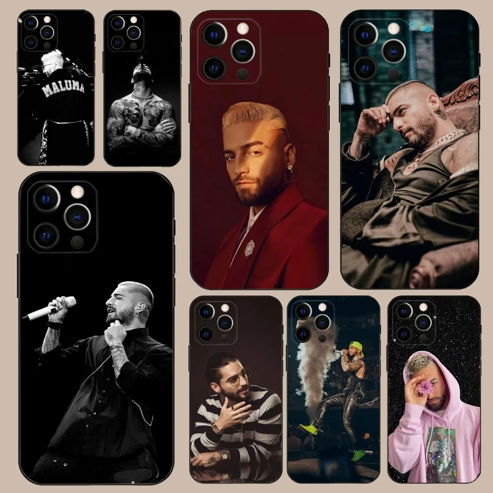 Singer M-Maluma Phone Case For iPhone 16,15,14,13,12,11,Pro,X,XS,Max,XR,Plus,Mini Soft Black Cover