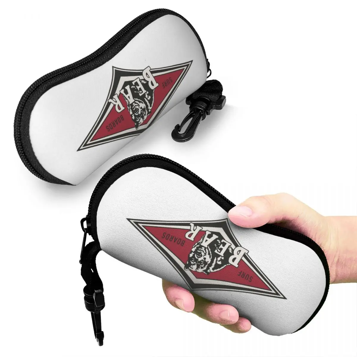 

Винтажный медведь для серфинга, большая среда, культовая доска для серфинга, логотип для серфинга, чехол для очков, коробка для солнцезащитных очков, женская и мужская мягкая сумка для очков, сумка