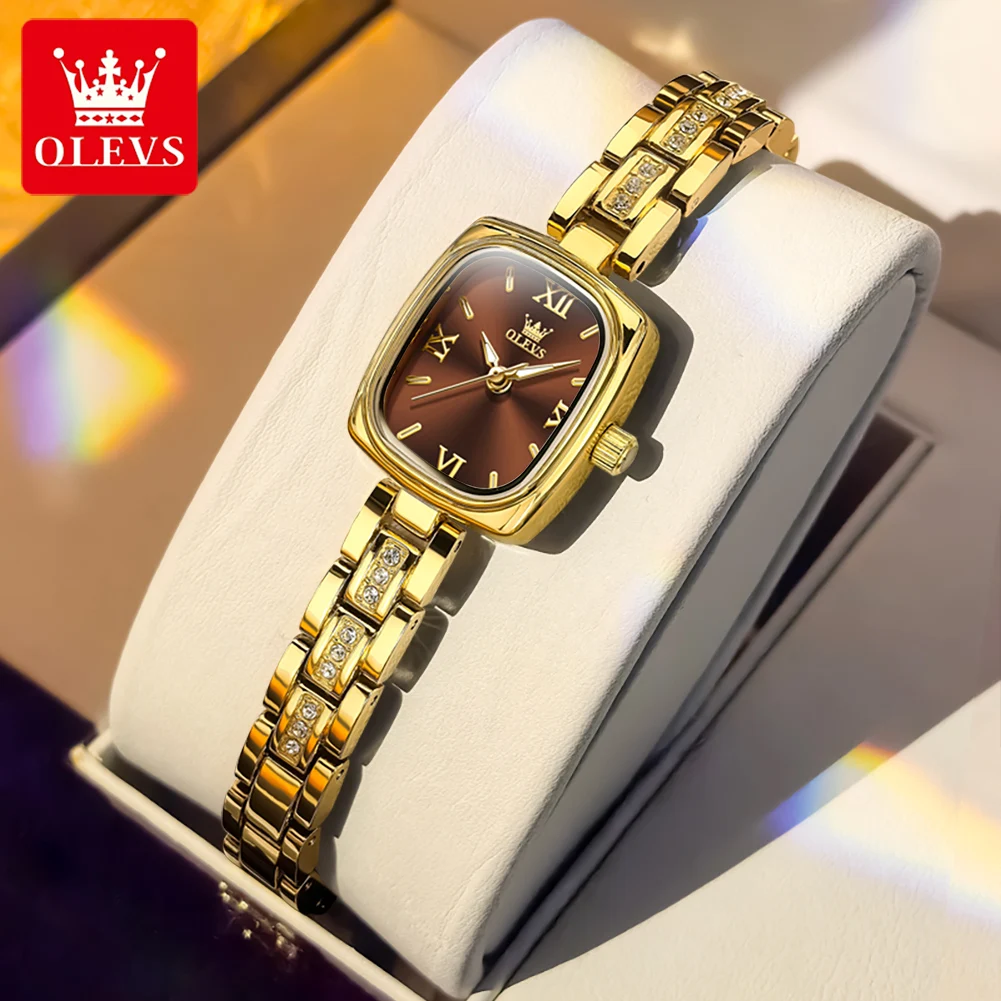 OLEVS 3695 Diamond Band Women Watch Luxury Brand Women's Watch Stainless steel Waterproof Women Hand Clock