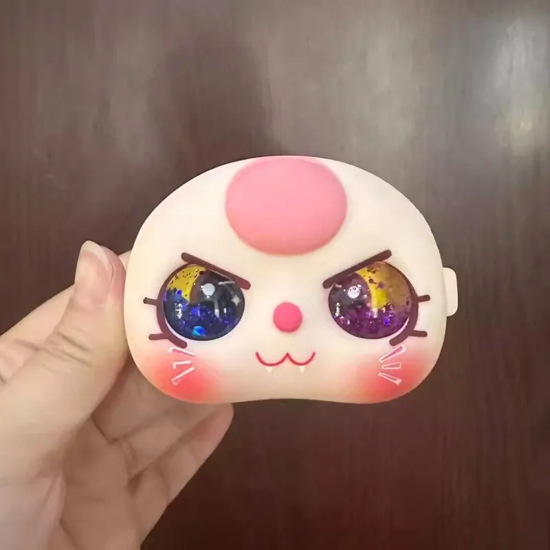 100 طفل ثلاثة سنوات اليدوية Diy بها بنفسك دمية العين الملحقات هريرة الوجه قذيفة تتدفق الرمال معكرون العين الخرز #6