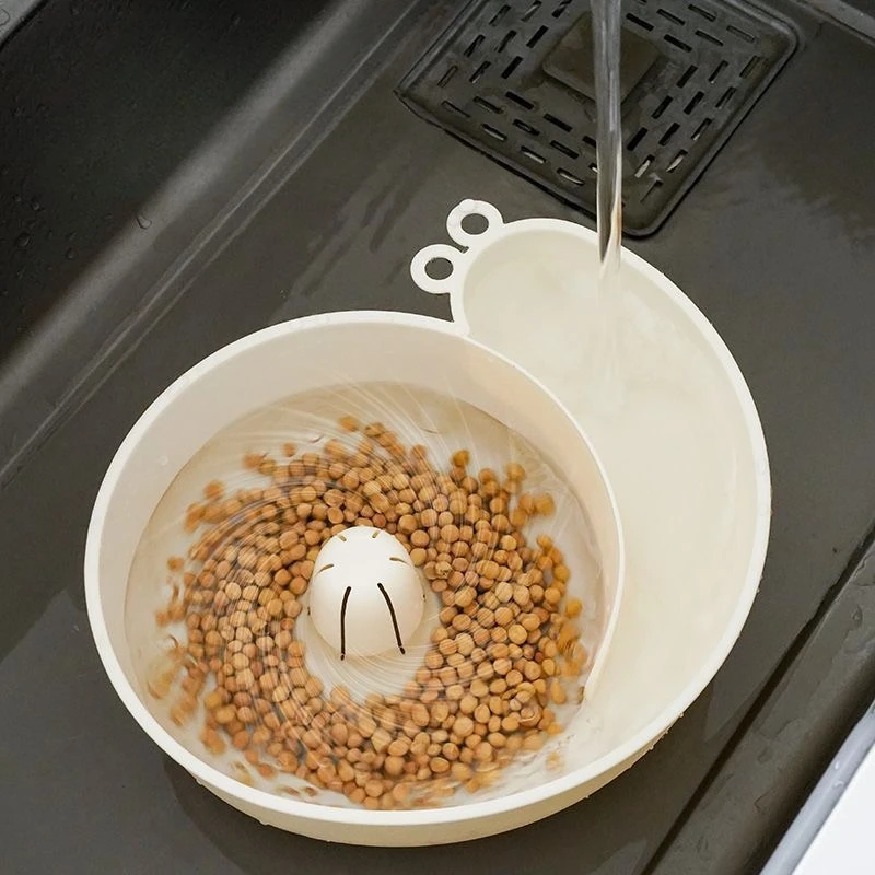 2-In-1 Snail Shape Drain Automatic Cleaning Basket Fruit Plate Filter Household Food Grade Fruit Washing Kitchen Accessories