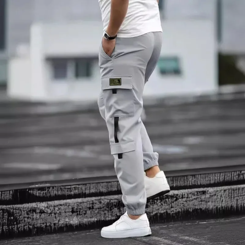 New Multi-pocket Cargo Pants Europe and The United States High Street Fashion Brand Retro Casual Pants Men