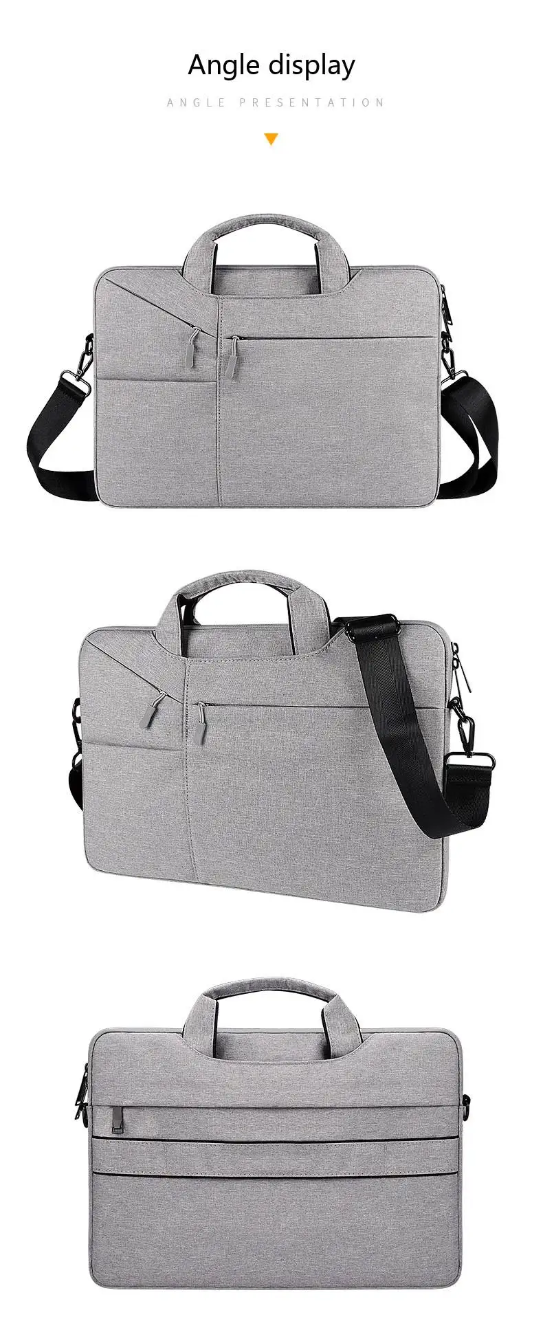 Oxford Laptop-Umhängetasche 14 15 Zoll Wasserdichte Aktentasche für MacBook Tragbare Schulter-Handtasche – Detail 19