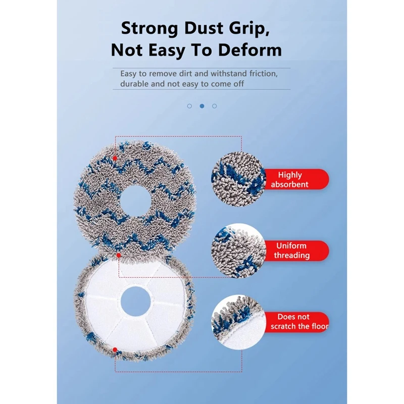 A85I-12PCS For Ecovacs DEEBOT X5 PRO X5 MAX/X5 Robot Vacuum Cleaner Dust Bag Mop Cloth Hepa Filter Replacement Spare Parts