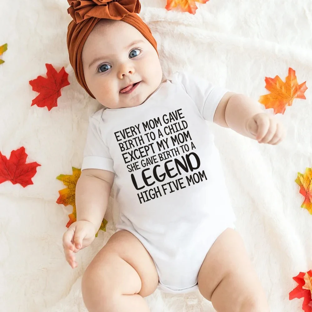 New Baby Bodysuit Short Sleeve Jumpsuit Funny Letters Print Infant Gift Newborn Boy Girl Clothes Cotton Toddler Shirt Romper