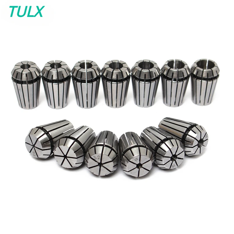 Tulx Er11 Er16 Er20 1/4Mm 6.35Mm 1/8Mm 3.175Mm 0.008 Spantang Hoge Precisie Spantang Set Voor Cnc Graveermachine Draaibank