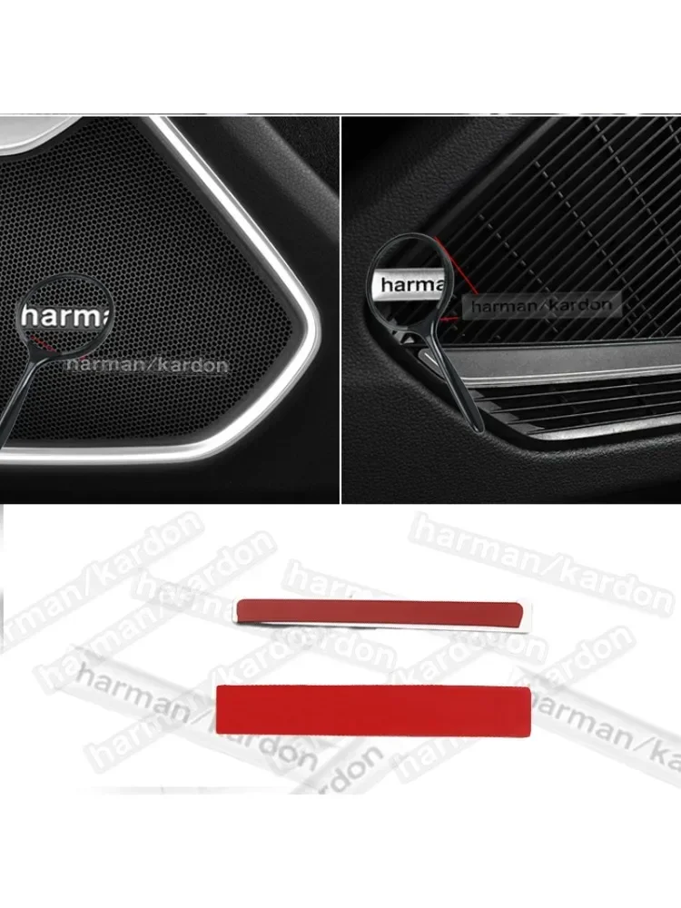 Harman Kardon BOSE aluminum 3D car audio stickers Including For bmw Alfa Romeo Lada Skoda Hyundai Volvo Audi Jaguar Jeep Toyota